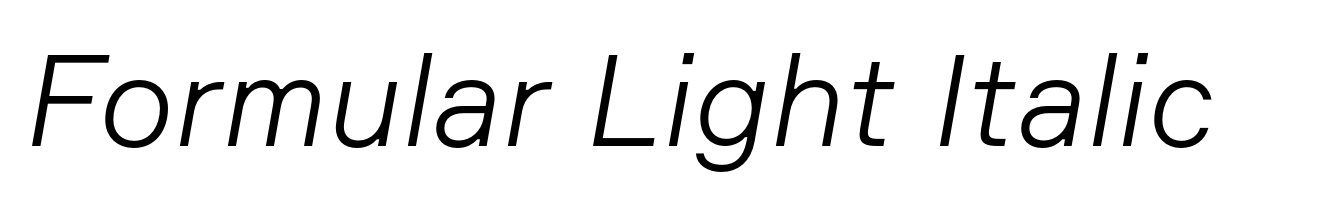 Formular Light Italic